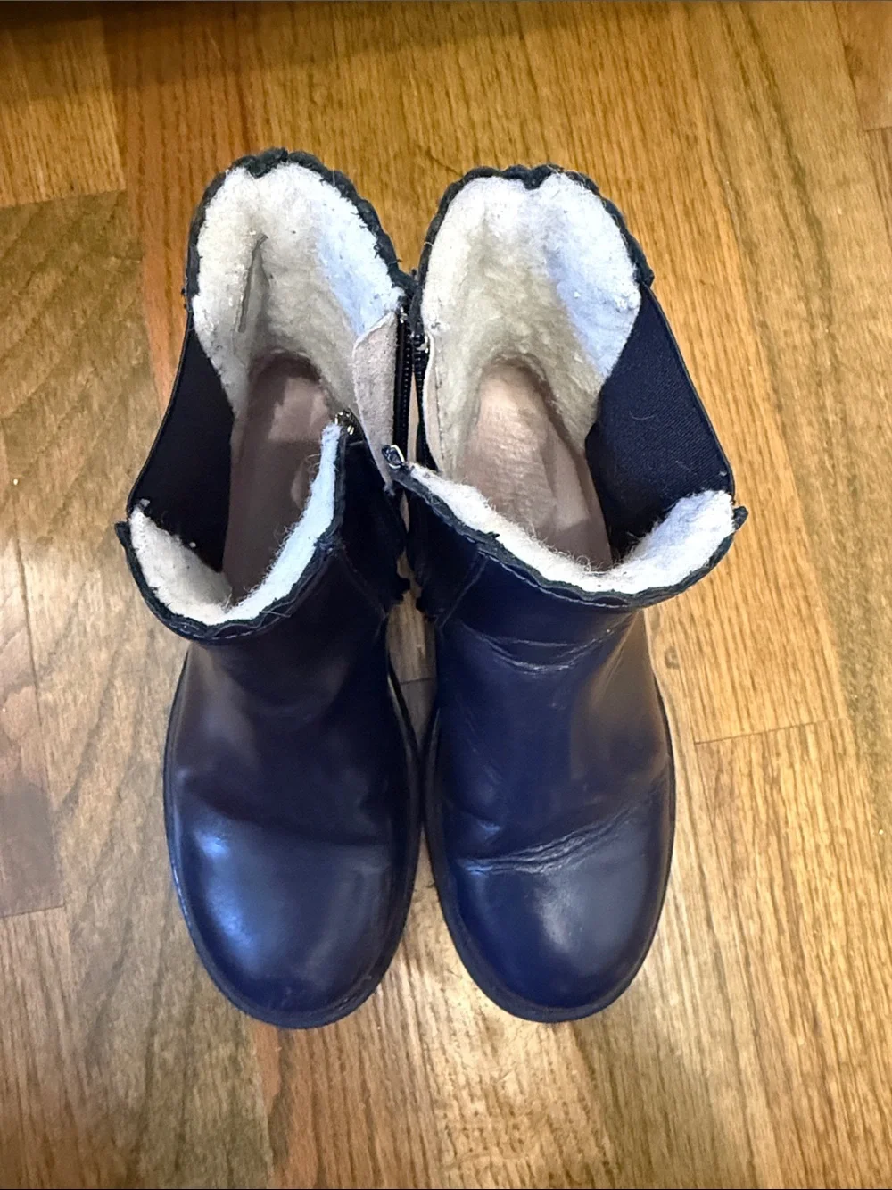 Brand new - Jacadi Navy and Black Leather Chelsea Boot for Kids
